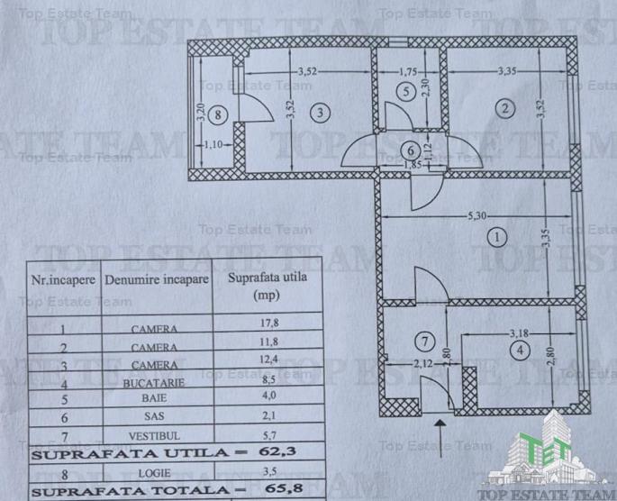 OPORTUNITATE! Apartament 3 camere complet renovat cu centrala termica Ozana/ Titan