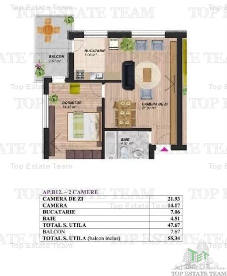 Apartament 2 camere, finisaje premium