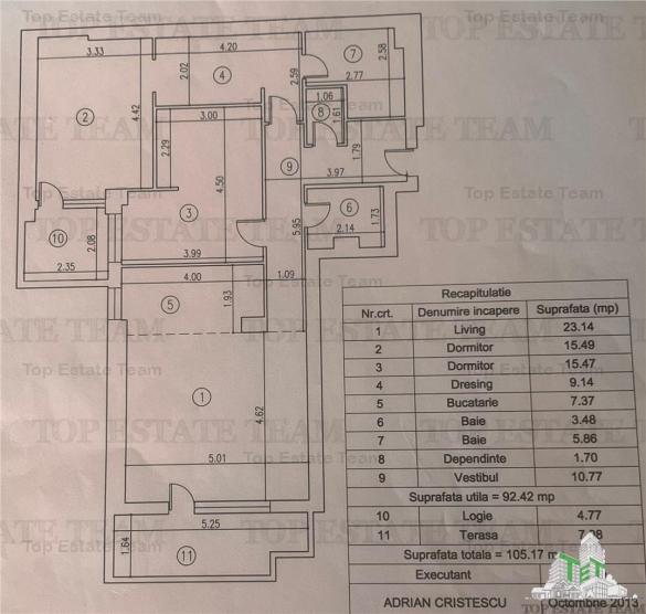 Apartament superfinisat cu 3 camere in Bucurestii Noi