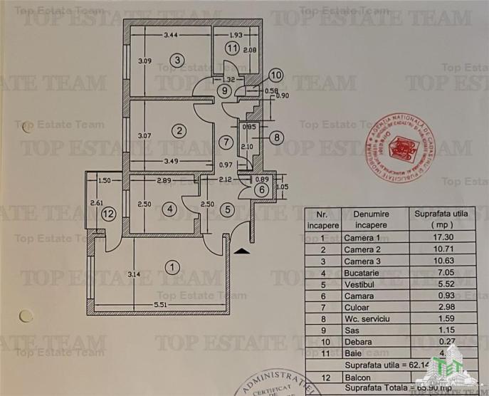 Apartament 3 camere cu 2 bai decomandat in zona Fizicienilor/Dristor