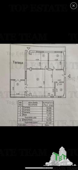 Apartament 3 camere cu terasa de vanzare in zona Parc Bazilescu