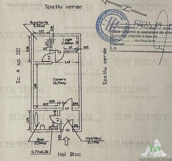 Garsoniera spatioasa la 10 min de metrou