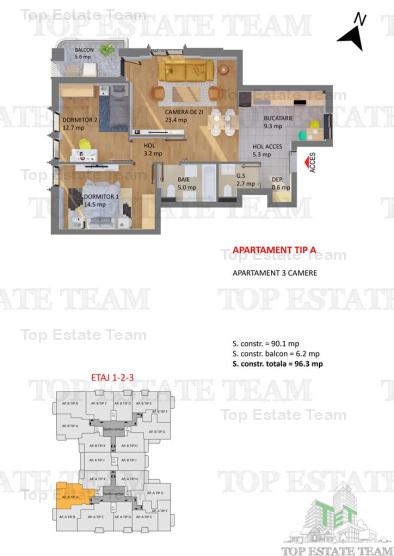 Apartament lux 3 camere