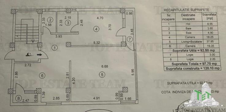 Apartament 3 camere de vanzare in zona Bucurestii Noi