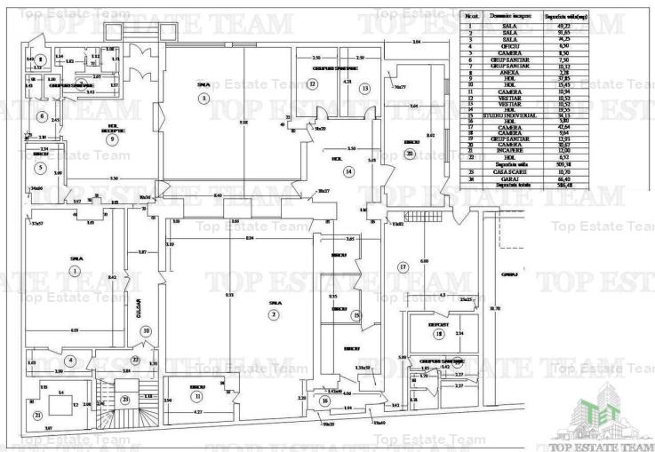 Spatiu de birouri 1400mp utili, zona Dorobanti, teren 750 mp