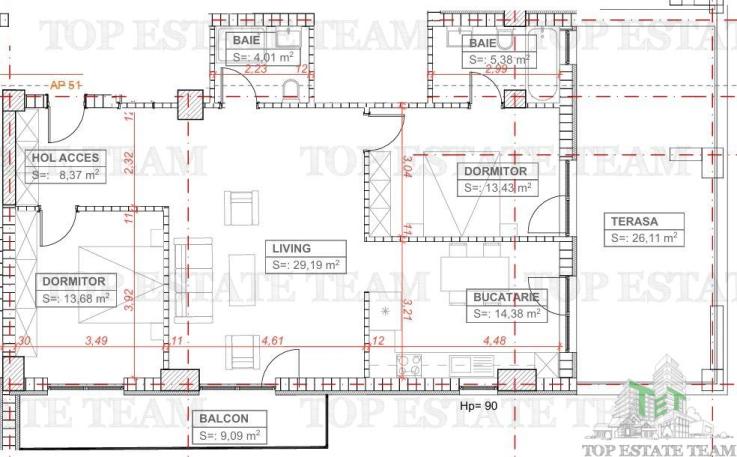 Grand Arena | Penthouse 3 camere | 123mp