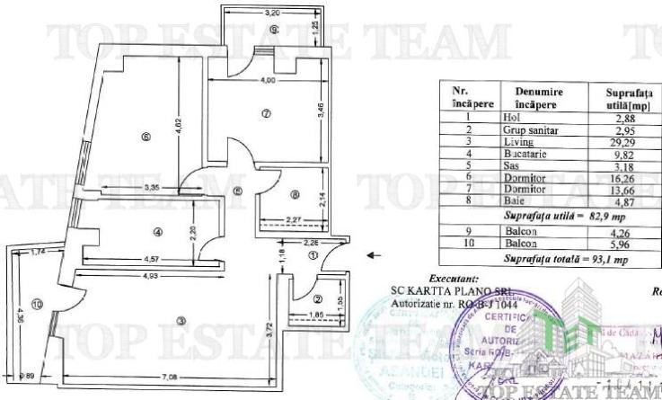 Apartament 3 camere de vanzare in zona Sisesti