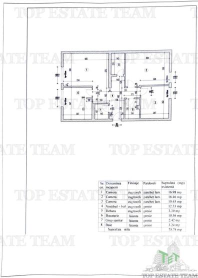 Apartament 3 camere 2 bai decomandat centrala proprie metrou Timpuri Noi