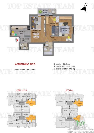 Apartament deosebit 3 camere