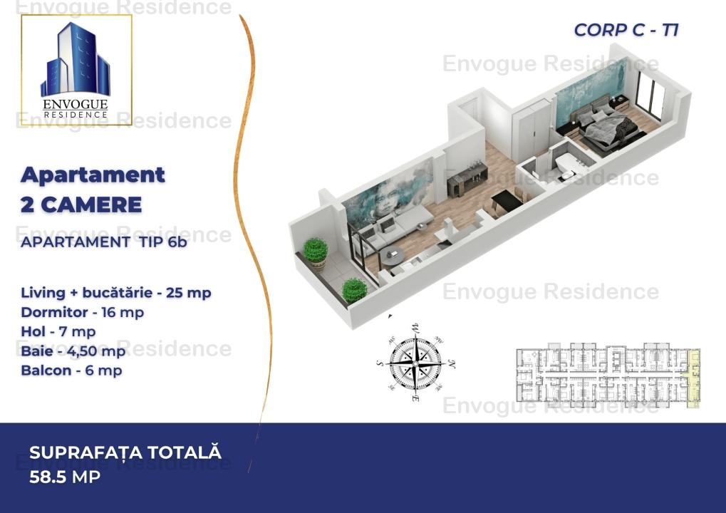 Apartament 2 cam, Auchan - Iuliu Maniu