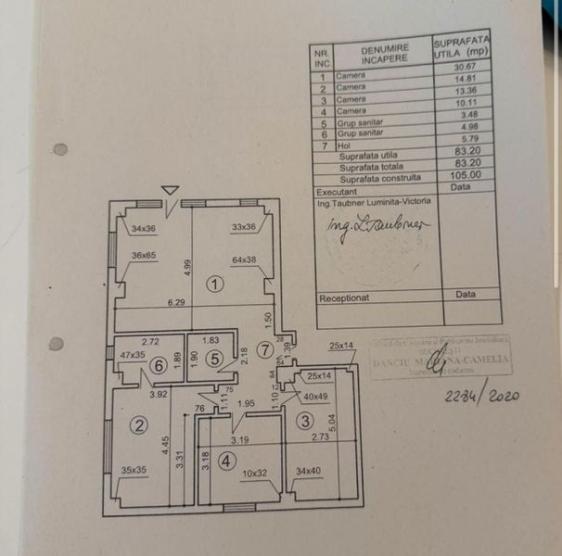 Baneasa, S1, langa Spital, 4 camere + terasa 22mp, parcare, lift