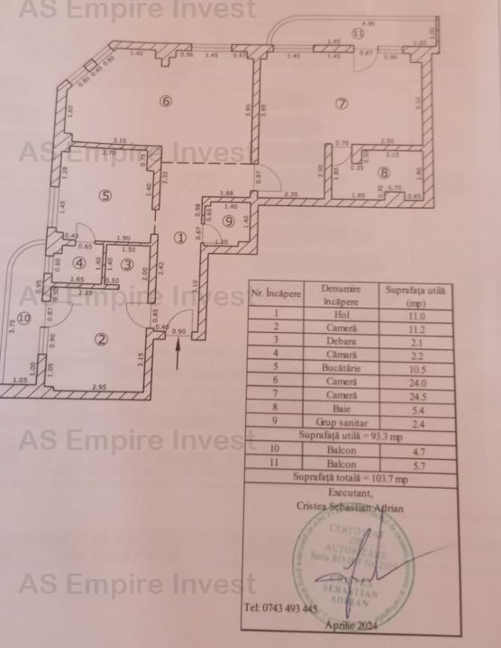 Ap 4 camere mobilat-utilat - zona ITC (ID: 9906)