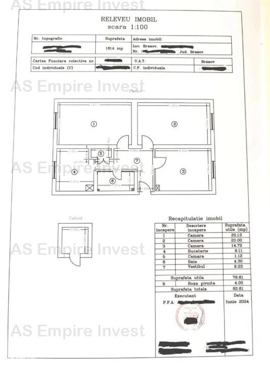 Ap 3 camere decomandat - zona Centrul Civic