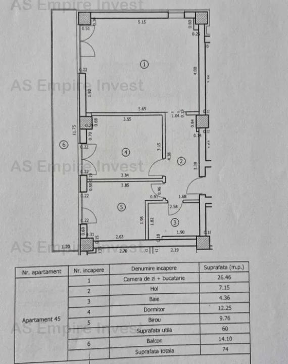 Ap 3 camere mobilat-utilat - zona Tractorul