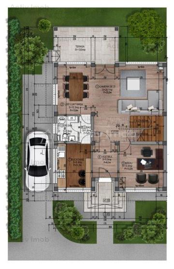 Otopeni-Odai, vila constructie 2023, SU =176 mp, ST=273 mp, T= 265 mp