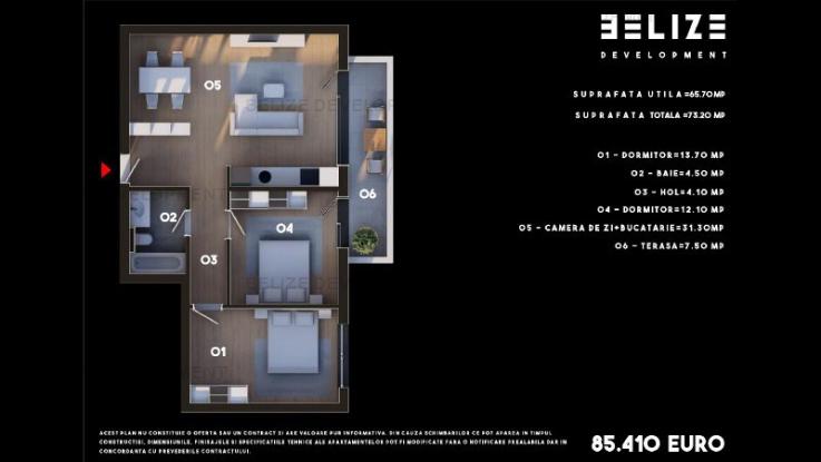 APARTAMENT 3 CAMERE BLOC FINALIZAT TERASA 7