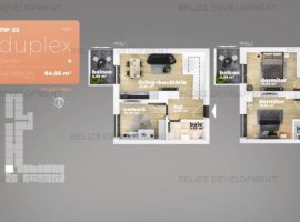 Duplex 4 camere  Piata Sudului 84.56 mp utili