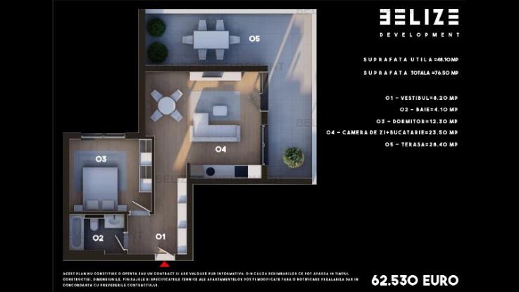 APARTAMENT 2 CAMERE BLOC FINALIZAT TERASA 28 MP