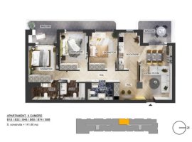 Apartament 4 camere | Plaza Pipera | Bloc finalizat