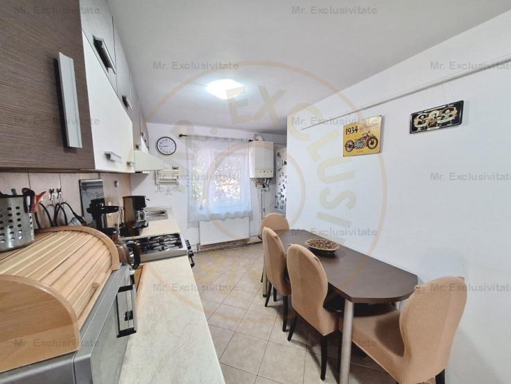 Apartament 4 camere Topoloveni, parter, mobilat-utilat, centrala termica