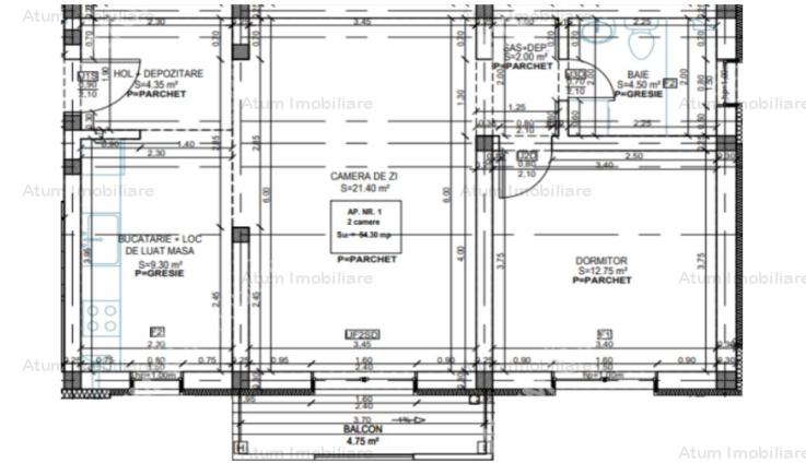 Vanzare apartament 2 camere, Talmaciu, Talmaciu