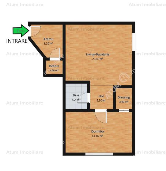 Vanzare apartament 2 camere, Piata Cluj, Sibiu