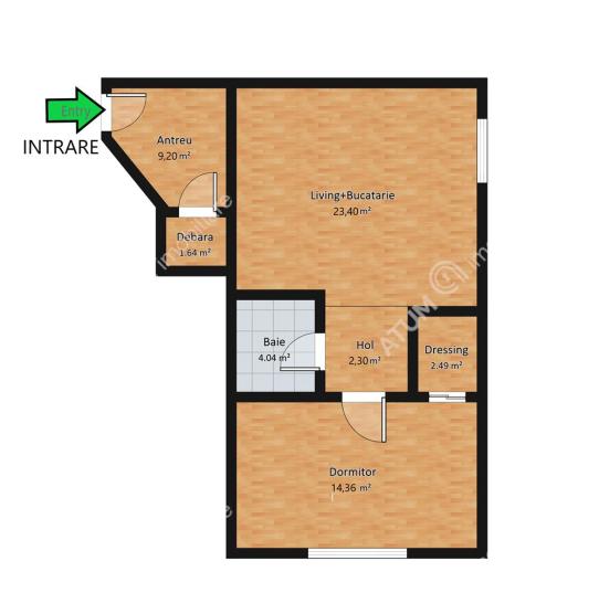 Vanzare apartament 2 camere, Piata Cluj, Sibiu