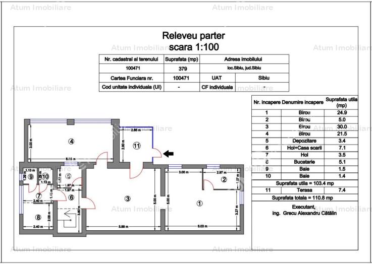 Inchiriere spatiu birouri, Central, Sibiu