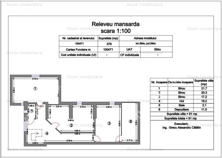 Inchiriere spatiu birouri, Central, Sibiu