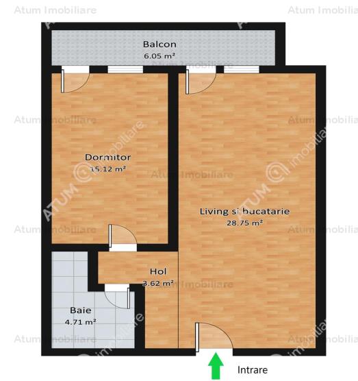 Vanzare apartament 2 camere, Piata Cluj, Sibiu