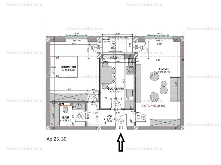 Vanzare apartament 2 camere, Bulevard Mihai Viteazu , Sibiu