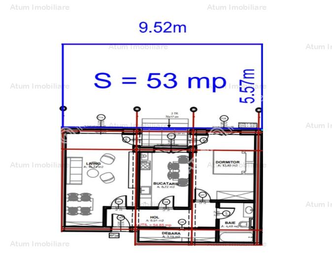 Vanzare apartament 2 camere, Bulevard Mihai Viteazu , Sibiu