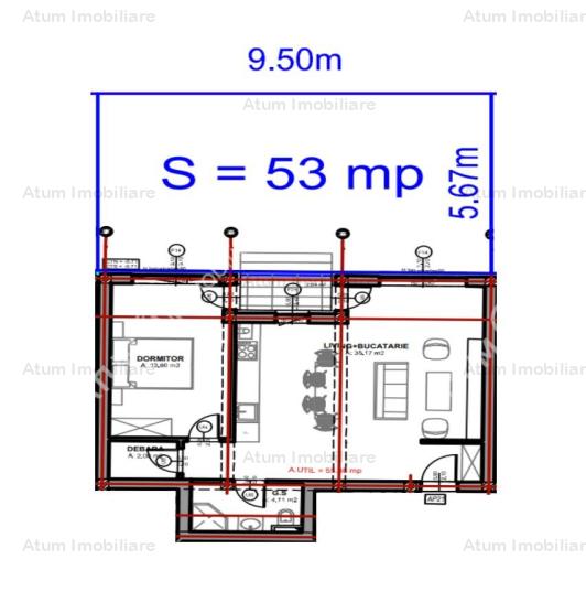 Vanzare apartament 2 camere, Bulevard Mihai Viteazu , Sibiu