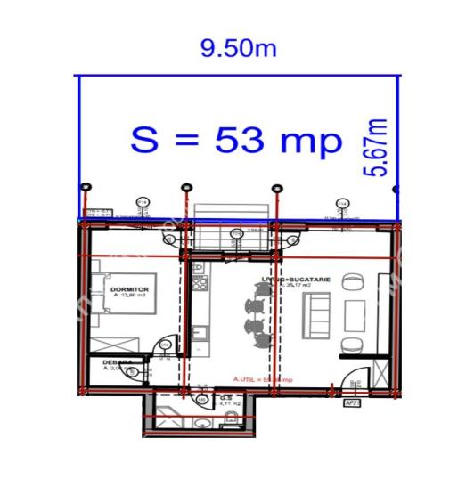 Vanzare apartament 2 camere, Bulevard Mihai Viteazu , Sibiu