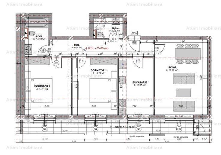 Vanzare apartament 3 camere, Bulevard Mihai Viteazu , Sibiu