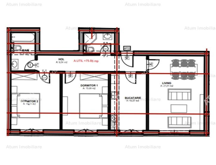 Vanzare apartament 3 camere, Bulevard Mihai Viteazu , Sibiu