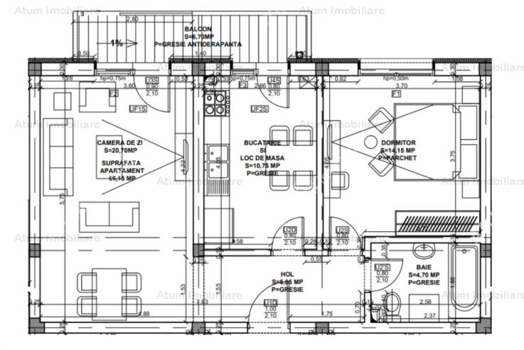 Vanzare apartament 2 camere, Bulevard Mihai Viteazu , Sibiu