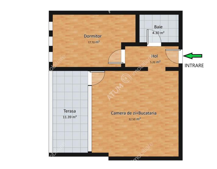 Vanzare apartament 2 camere, Calea Dumbravii, Sibiu