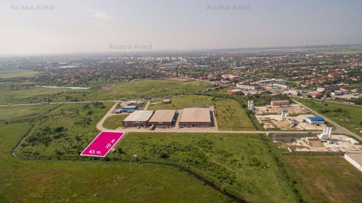 Teren industrial 3 000 mp în Parcul Industrial UTA2 #Arad