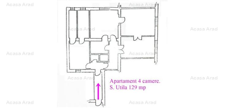 Apartament cu 4 camere în Palatul Bohuș, Arad