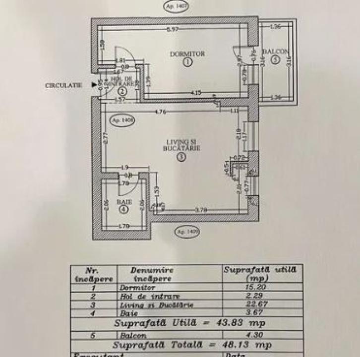 Apartament 2 camere Grozavesti / Regie