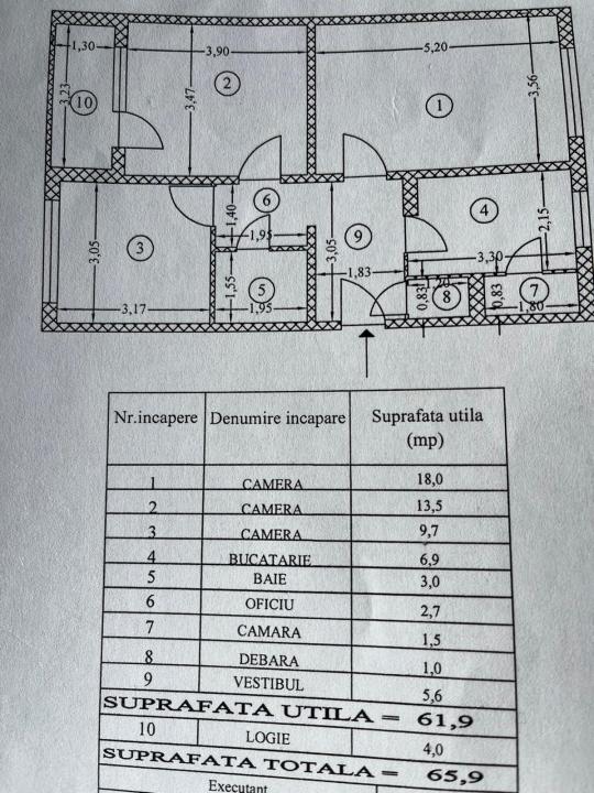 Apartament 3 camere in bloc anvelopat, zona Politehnica, Militari