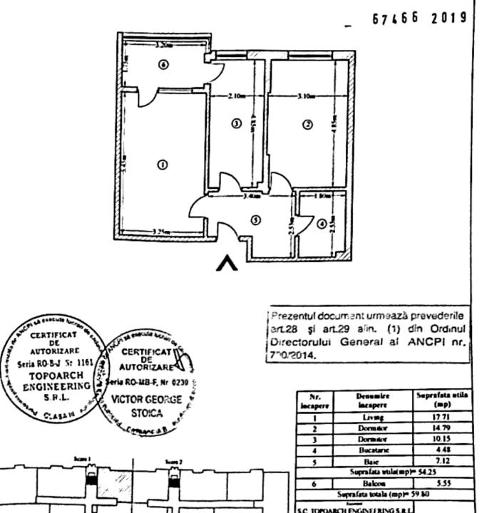 Apartament 2 camere + parcare subteran Decebal / Calea Calarasilor