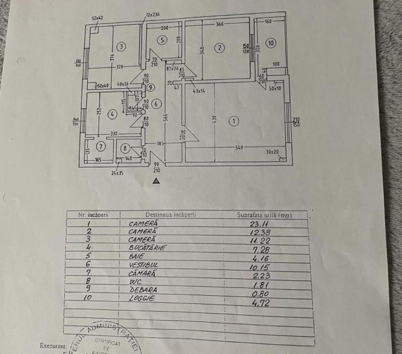 Apartament 3 camere 1993 Pasaj Marasesti / Unirii / Nerva Traian