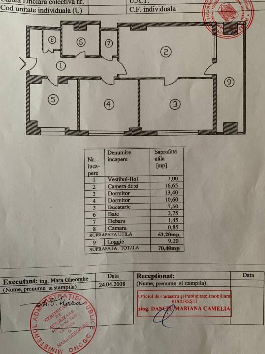 Apartament 3 camere, bloc anvelopat la 2 minute de metrou Lujerului, Militari