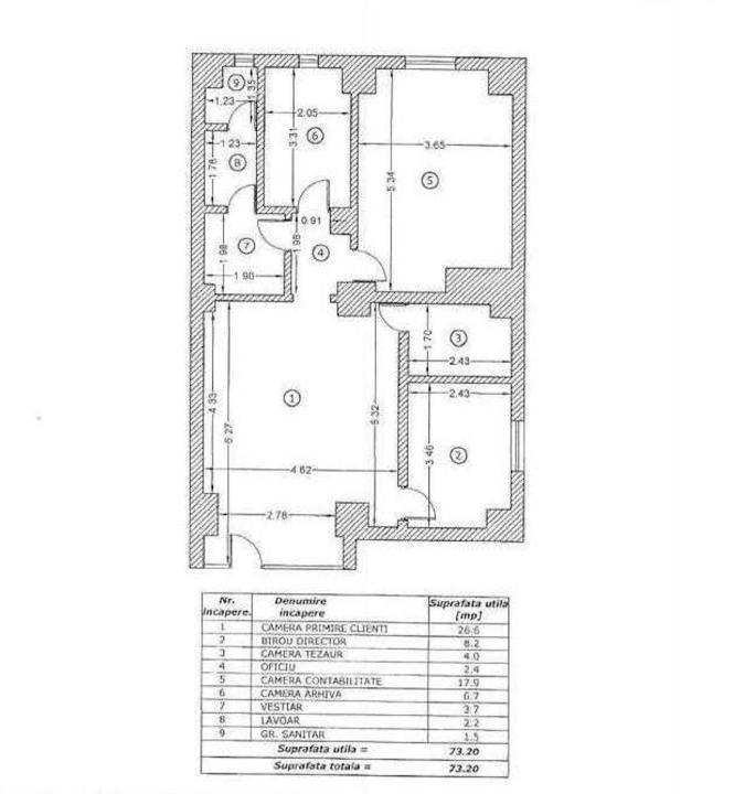 Spatiu comercial 73mp bloc 1981 Mosilor / Obor