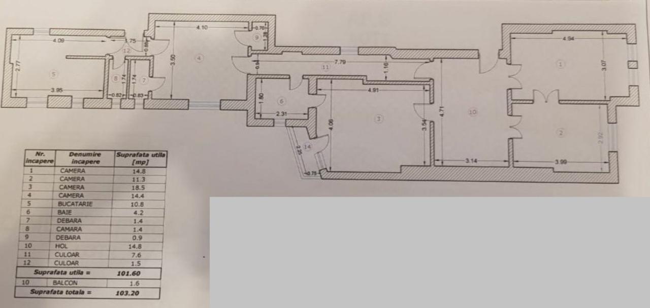 Apartament cu 4 camere Kogalniceanu, Cismigiu