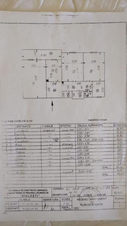 Apartament 3 camere, decomandat, Gorjului, Militari