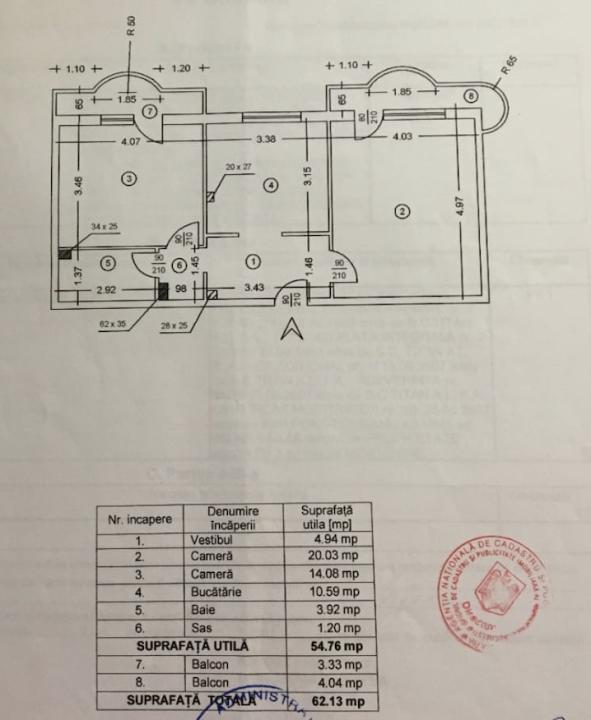 Apartament 2 camere 62mp bloc 1989 Nerva Traian / Unirii