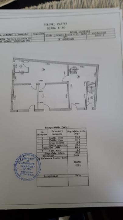 Apartament + spatiu comercial 110mp 2015 Vatra Luminoasa